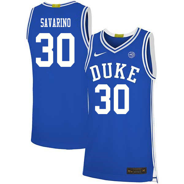 2020 Men #30 Michael Savarino Duke Blue Devils College Basketball Jerseys Sale-Blue